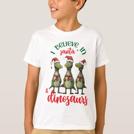 Schattige kerstfeest Ik geloof in de kerstman en d T-shirt (Voorkant)