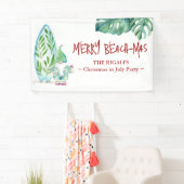 Schattige kerstfeest in juli Verjaardagsbanner Spandoek (Insitu)