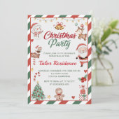 Schattige kerstfeest kaart (Staand voorkant)