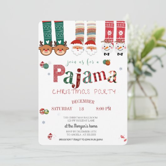 Schattige kerstfeest kaart (Staand voorkant)