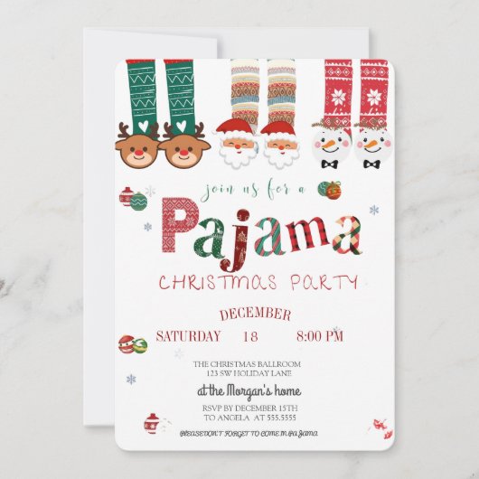 Schattige kerstfeest kaart (Voorkant)