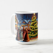 Schattige  kerstfeest koffiemok (Voorkant links)