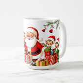 Schattige  kerstfeest koffiemok (Voorkant rechts)