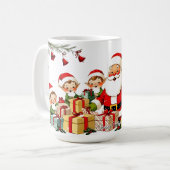 Schattige  kerstfeest koffiemok (Voorkant links)