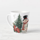 Schattige  kerstfeest latte mok (Linkerhoek)