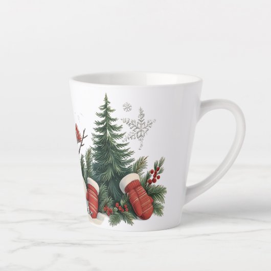 Schattige  kerstfeest latte mok (Rechts)