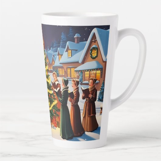 Schattige kerstfeest latte mok (Rechts)