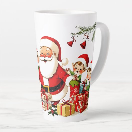 Schattige kerstfeest latte mok (Rechterhoek)