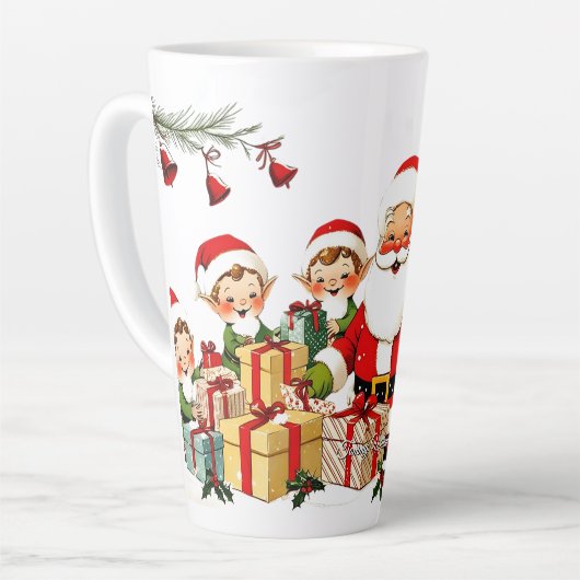 Schattige kerstfeest latte mok (Linkerhoek)