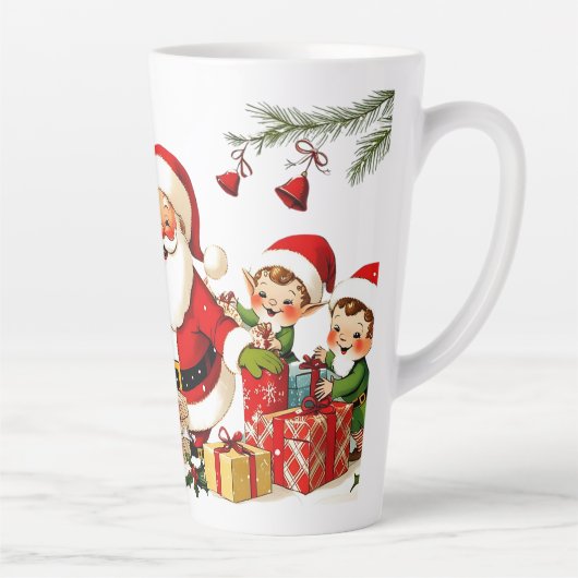 Schattige  kerstfeest latte mok (Rechts)