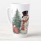 Schattige  kerstfeest latte mok (Linkerhoek)