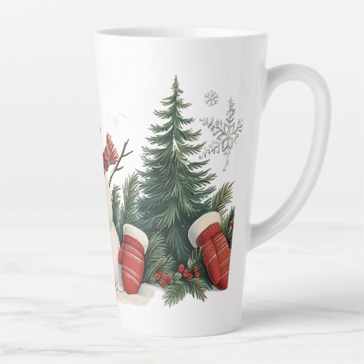 Schattige  kerstfeest latte mok (Rechts)