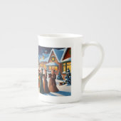 Schattige  kerstfeest porselein kop (Rechts)