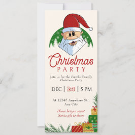 Schattige Kerstfeest Santa Feestelijk Elegant Bloe