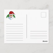 Schattige Kerstfeest Santa Feestelijk Elegant Bloe Briefkaart (Achterkant)