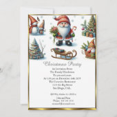 Schattige kerstfeest Santa White Snow Kaart (Voorkant)