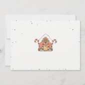 Schattige kerstfeest verjaardagsfeestje bedankje kaart (Achterkant)