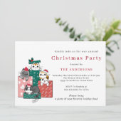 Schattige kerstfeest voor katten kaart (Staand voorkant)