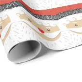 Schattige kerstfeestdag cadeaupapier (Rol Hoek)