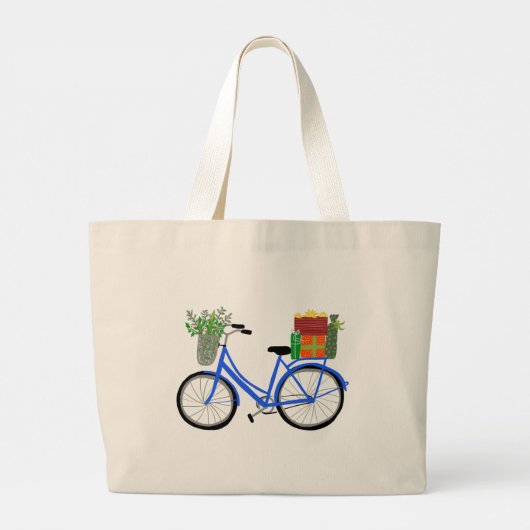 Schattige kerstfeestdagen met kerstcadeautjes grote tote bag (Achterkant)