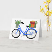 Schattige kerstfeestdagen met kerstcadeautjes kaart (Gele Bloem)