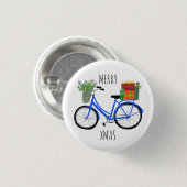 Schattige kerstfeestdagen met kerstcadeautjes ronde button 3,2 cm (Voorkant /achterkant)