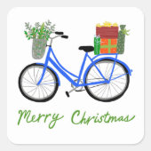 Schattige kerstfeestdagen met kerstcadeautjes vierkante sticker (Voorkant)