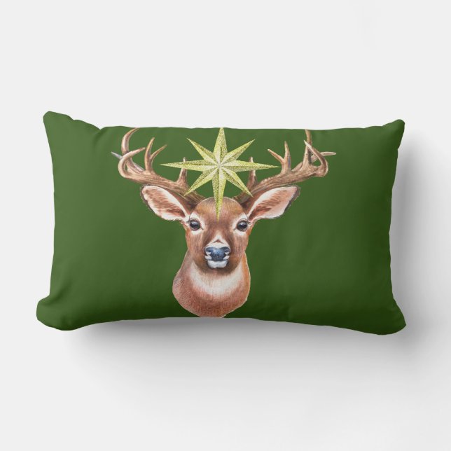 Schattige kerstfeestdroger Lumbar Pillow Kussen (Voorkant)
