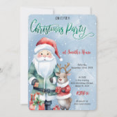 Schattige kerstfeestje kaart (Voorkant)