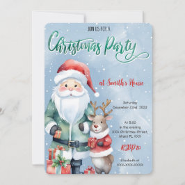 Schattige kerstfeestje kaart