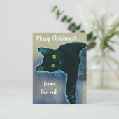 Schattige kerstfeestjes uit Black Cat Briefkaart (Staand voorkant)