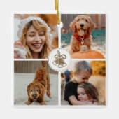 Schattige kerstfoto familie cadeau keramisch ornament (Voorkant)
