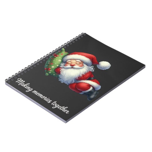 Schattige kerstfotoboek notitieboek (Linkerzijde)