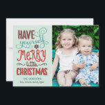 Schattige kerstfotokaart feestdagenkaart<br><div class="desc">Viel het seizoen met deze moderne en stijlvolle vakantiekaart van Berry Berry Sweet. Bezoek WWWW.BERRYBERRYSWEET.COM voor meer van onze stijlvolle vakantie-collecties.  achtergrondkleur.</div>