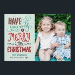 Schattige kerstfotokaart feestdagenkaart<br><div class="desc">Viel het seizoen met deze moderne en stijlvolle vakantiekaart van Berry Berry Sweet. Bezoek WWWW.BERRYBERRYSWEET.COM voor meer van onze stijlvolle vakantie-collecties.  achtergrondkleur.</div>