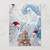 Schattige Kerstgeesten Briefkaart (Voorkant)