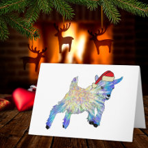 Schattige Kerstgeit Kleurrijke Boerderijdier Kunst