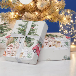 Schattige Kerstglans Cadeaupapier
