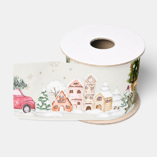 Schattige Kerstglans Grosgrain Lint