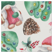 Schattige kerstgnomen stof (Close Up)