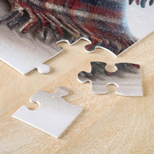 Schattige kerstgnoom legpuzzel (Zijkant)