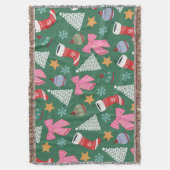 Schattige kerstgroen deken (Voorkant Verticaal)