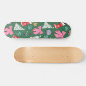 Schattige kerstgroen persoonlijk skateboard (Horizontaal)