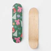 Schattige kerstgroen persoonlijk skateboard (Voorkant)