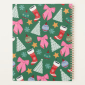 Schattige kerstgroen planner (Achterkant)