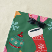 Schattige kerstgroen strandlaken (In situ)