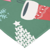Schattige kerstgroen tafelkleed (Gekanteld)