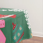 Schattige kerstgroen tafelkleed (Voorbeeld)