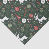 Schattige kersthert in bosboom rood groen tissuepapier (Detail)