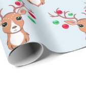 Schattige Kerstherten Cadeaupapier (Rol Hoek)